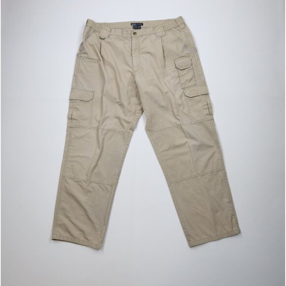 5.11 Tactical Series Mens 40x32 Distressed Ripstop Uniform Cargo Pants Beige - Picture 1 of 16